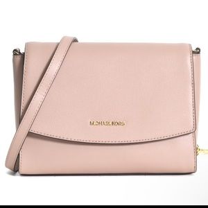 Pink Michael Kors Ellis Medium Flap Messenger Bag